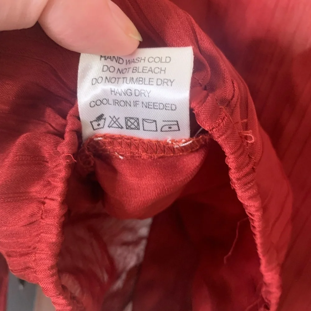 NWT House of Harlow 1960 x Revolve Burgundy XXS Cropped Peasant Style Top - Picture 8 of 9